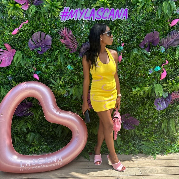 Yellow Bodycon Mini Dress | Miami / Vacation / Summer Party Look - Picture 10 of 16